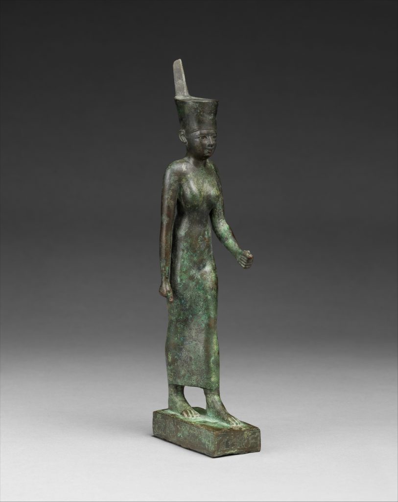 A statuette of Neith from the Late Period (Wikimedia, Metropolitan Museum of Art)